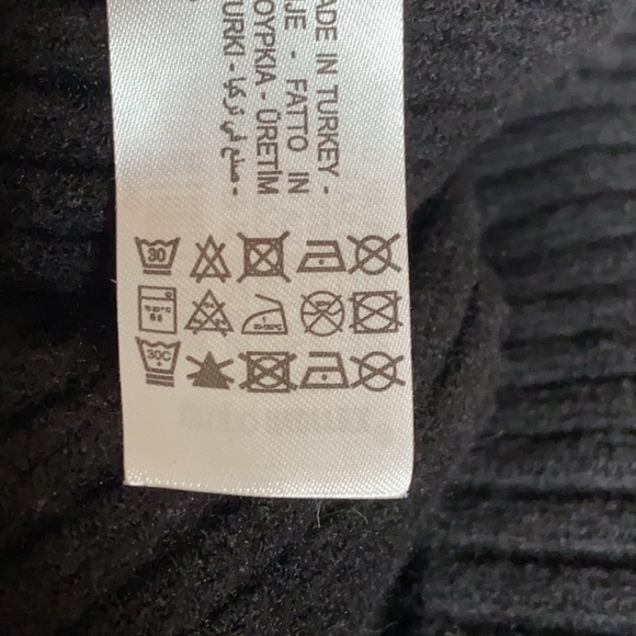 NWOT Zara Black Cropped Ribbed Sweater with High Collar. Size S. - Picture 10 of 10